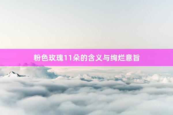 粉色玫瑰11朵的含义与绚烂意旨